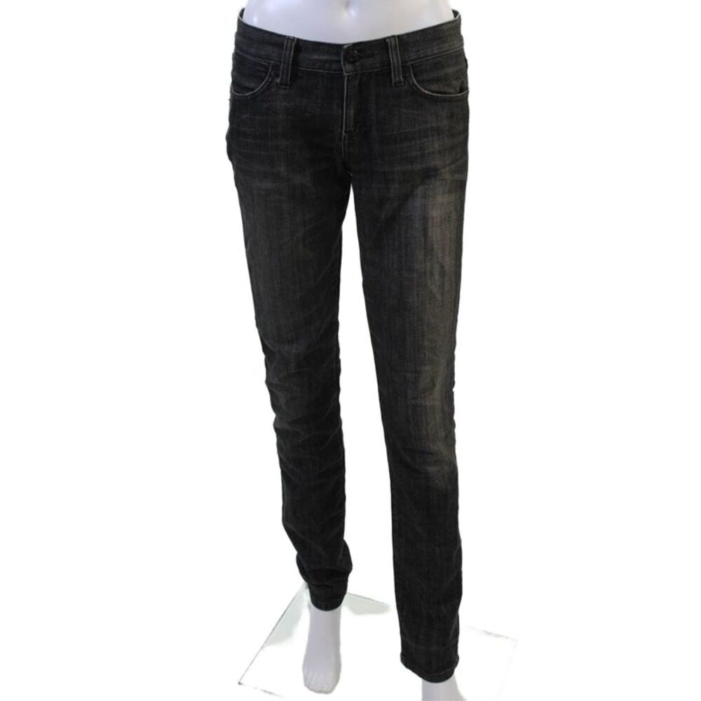 Paper Denim + Cloth Mens Skinny Straight Dark Gray Cotton Jeans Size 26